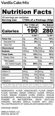 Allergy Friendly Vanilla Cake Mix